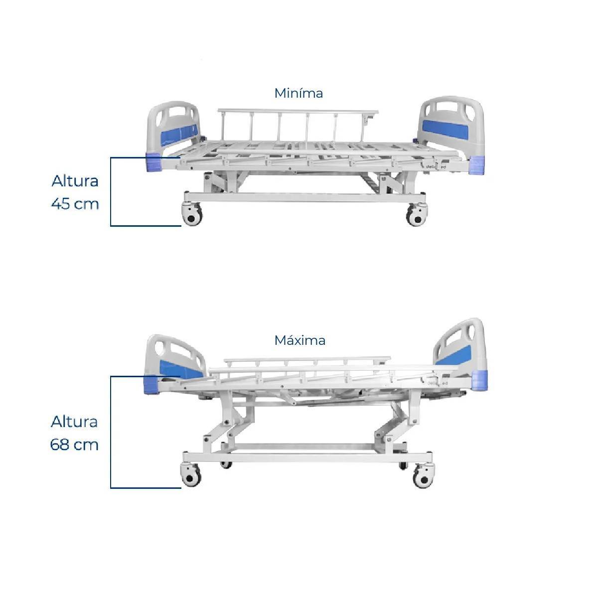 Cama Hospitalar Manual 3 Movimentos DX3 Dellamed Orto Curitiba