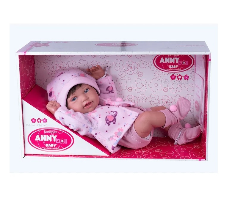 Menina Anny Doll Baby Bebê Reborn - Cotiplás 2441 - Noy Brinquedos