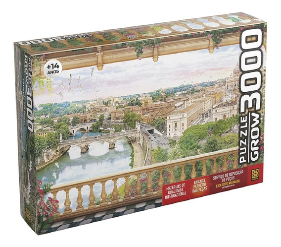 Porta Quebra Cabeça Puzzle De Até 3000 Peças - Grow 3604