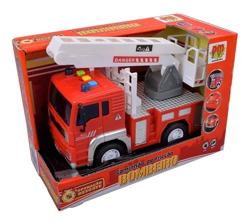 Caminhao Brinquedo Bombeiro Grande Com Som E Luz - Magic Toys