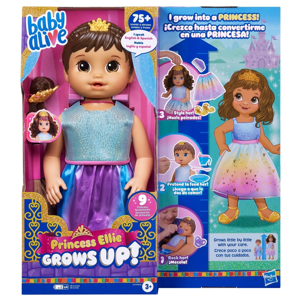 Morena Princess Ellie Grows Up Baby Alive - Hasbro F5237 - Noy Brinquedos