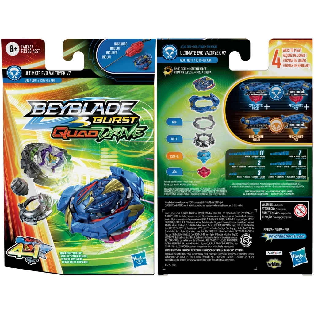 Pião Beyblade Quad Drive Starter Hasbro - F3338