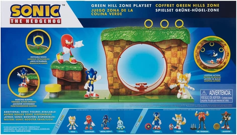 Playset e Mini Figura - Sonic - Green Hill Zone - Candide