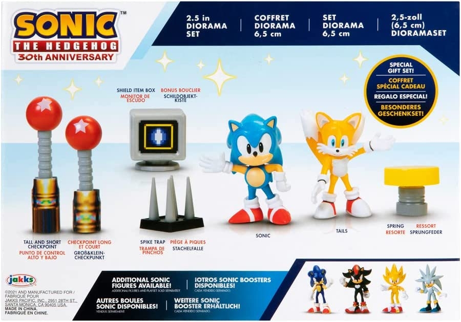 Brinquedo Diorama Cenário Playset Boneco Sonic e Tails: Sonic The