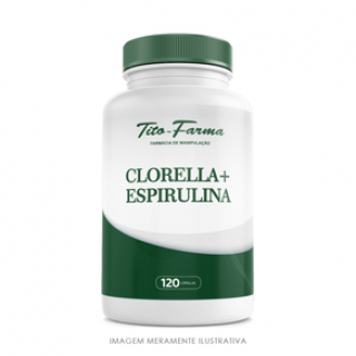 Clorella 330mg + Espirulina 500mg - 120 Doses