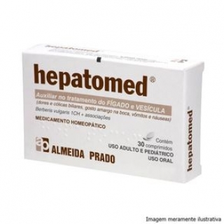 Hepatomed - Auxiliar no Tratamento do Fígado e Vesícula (30 Comprimidos) - Almeida Prado