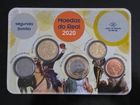 Set das moedas circulantes do Real 2020