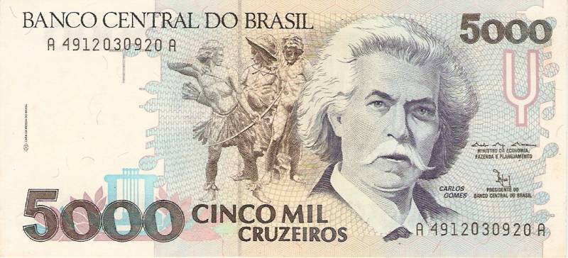 Catálogo Vieira Nº 220 - 5000 Cruzeiros (Carlos Gomes)
