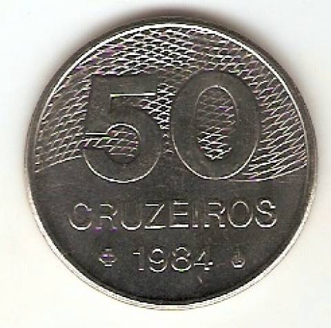 Catálogo Vieira Nº 170 - 50 Cruzeiros (Traçado do Plano Piloto de Brasília) (Aço)