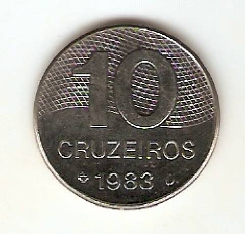 Catálogo Vieira Nº 183 - 10 Cruzeiros (Mapa do Brasil) (Aço)