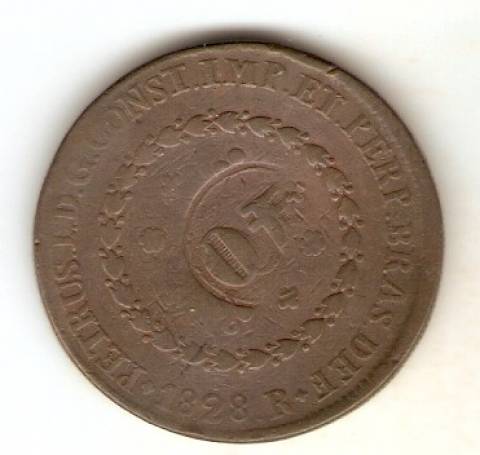 Catálogo Vieira Nº 570 - 80 Réis Com Carimbo 40 Réis 1828R.