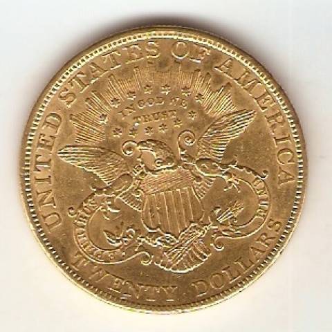 Moeda de Ouro 20 Dollars - Liberty