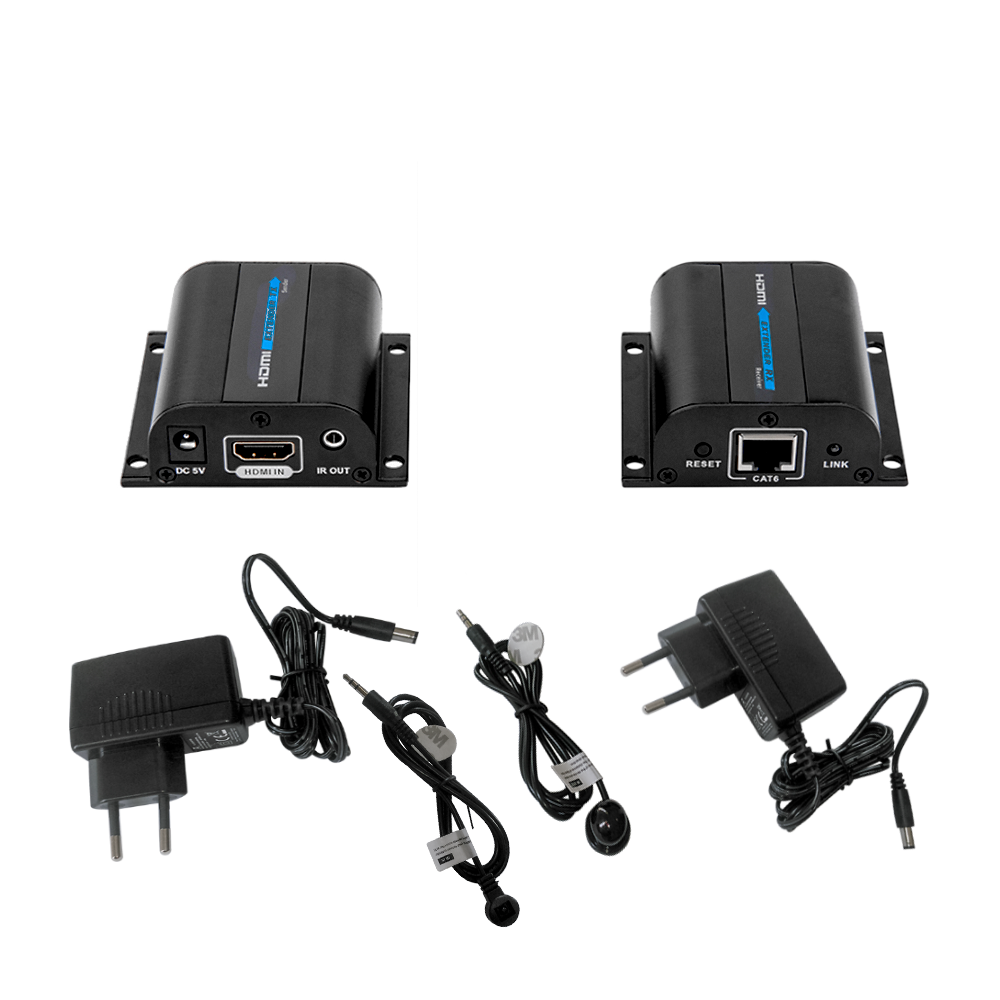 Extensor Hdmi até 60 metros via cabo rede Cat6 com sensor IR - LKV372A 