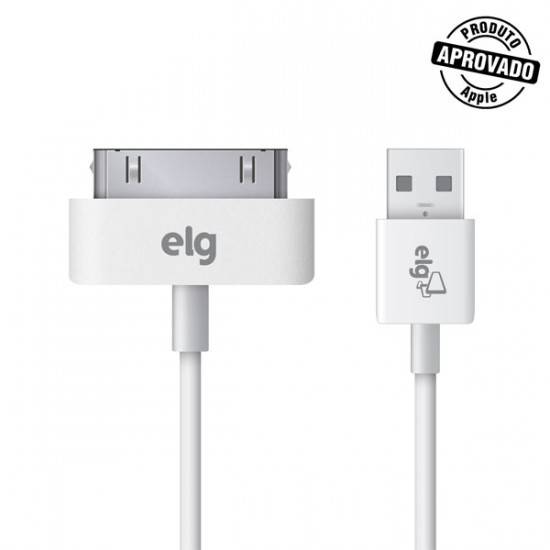 Cabo USB 2.0 1 metro p/ IPHONE 4 / 4S C3010- ELG