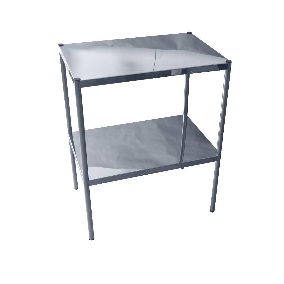 Mesa Auxiliar Inox Sem Rodas 40x80x80cm - Orto Curitiba