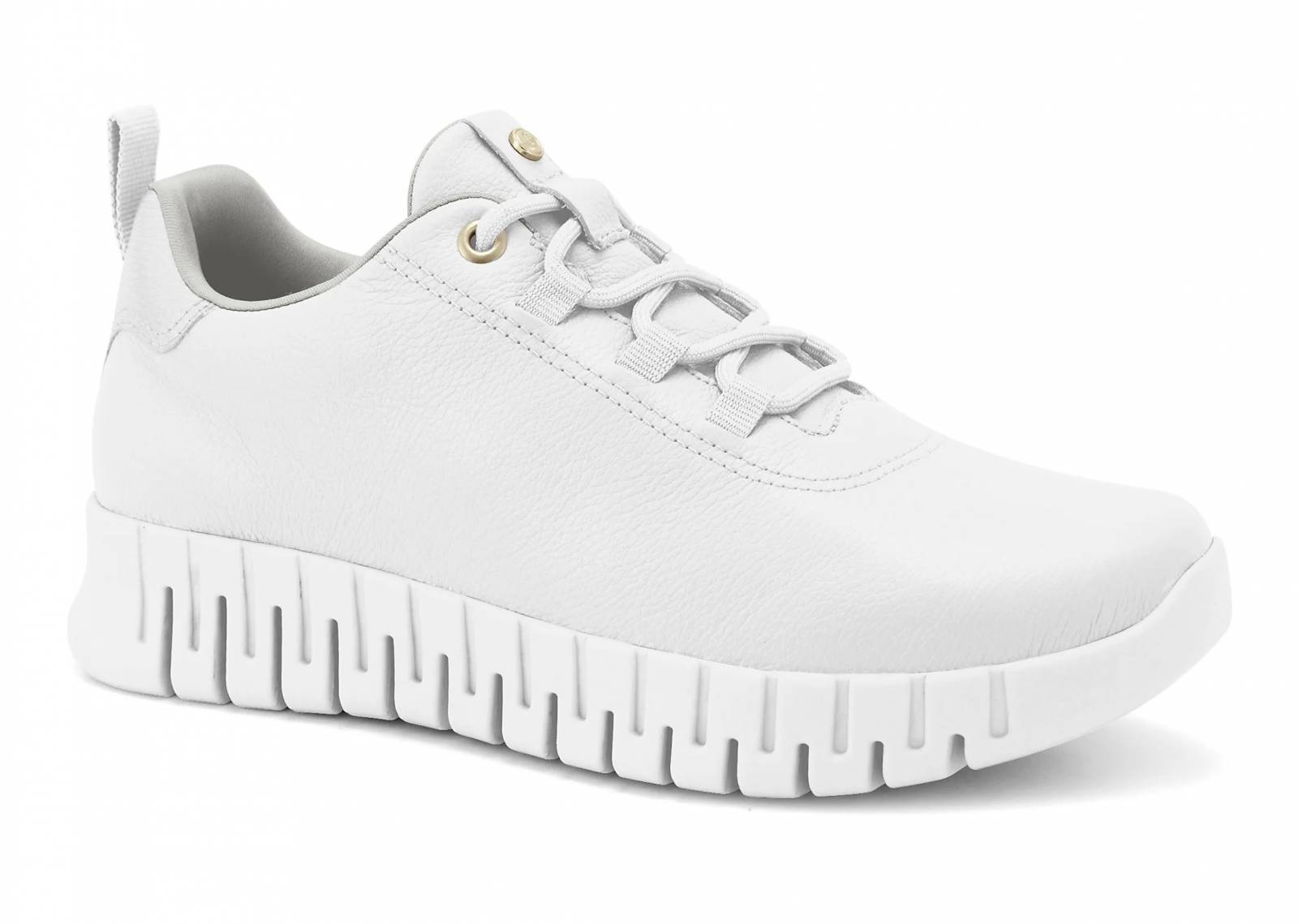 Tênis Em Couro Feminino Branco Comfortflex Solado Flex - Orto Curitiba