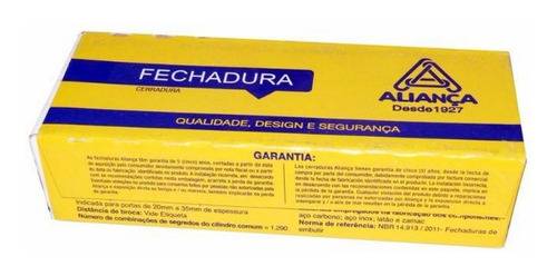 Fechadura Externa Aliança Inox Polido 2600/71 Premium