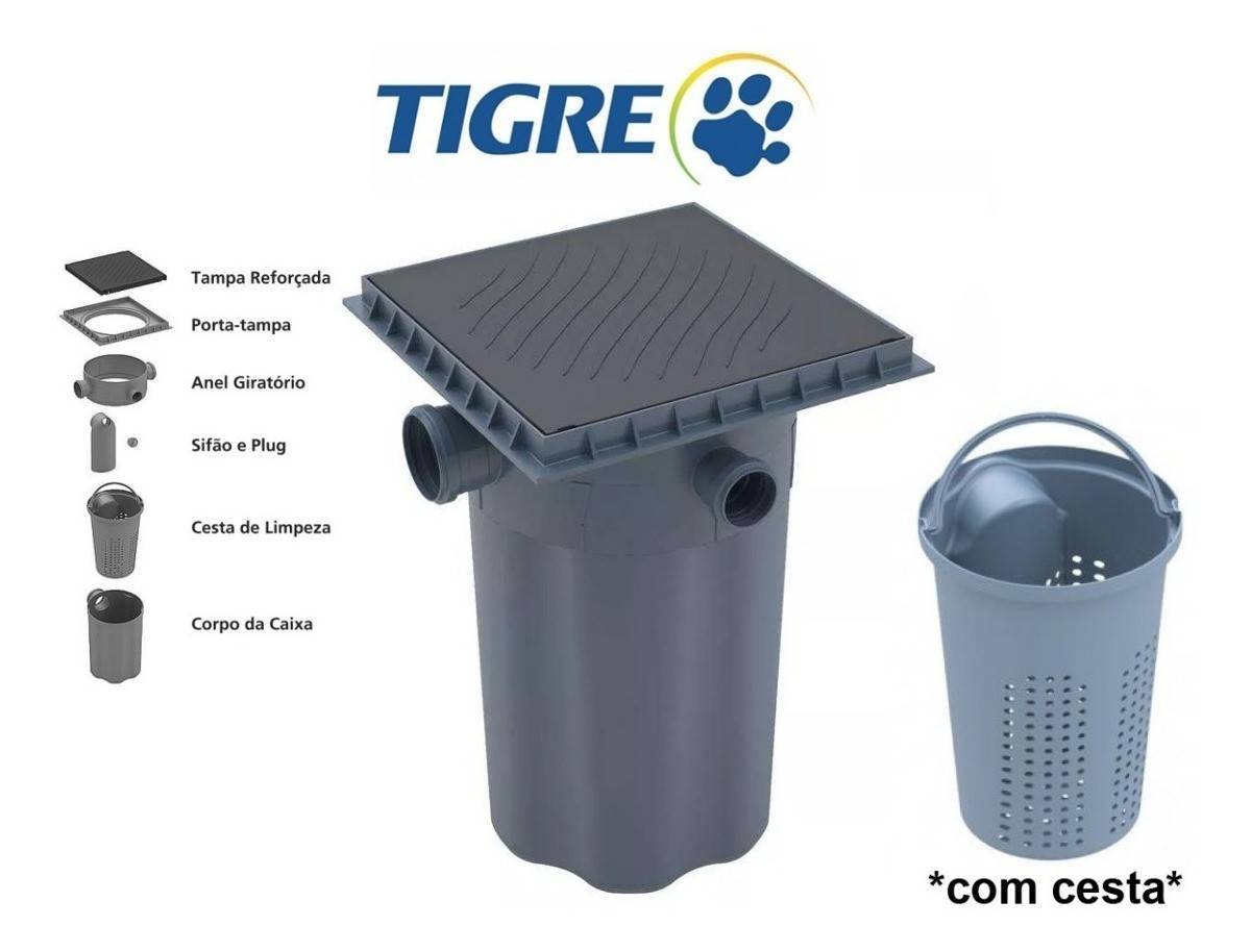 Caixa de Gordura em Pvc Tigre com Cesta Dn100