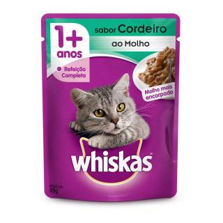 Alimento Húmedo para Gatos Adultos Whiskas Sabor Cordero 85g 