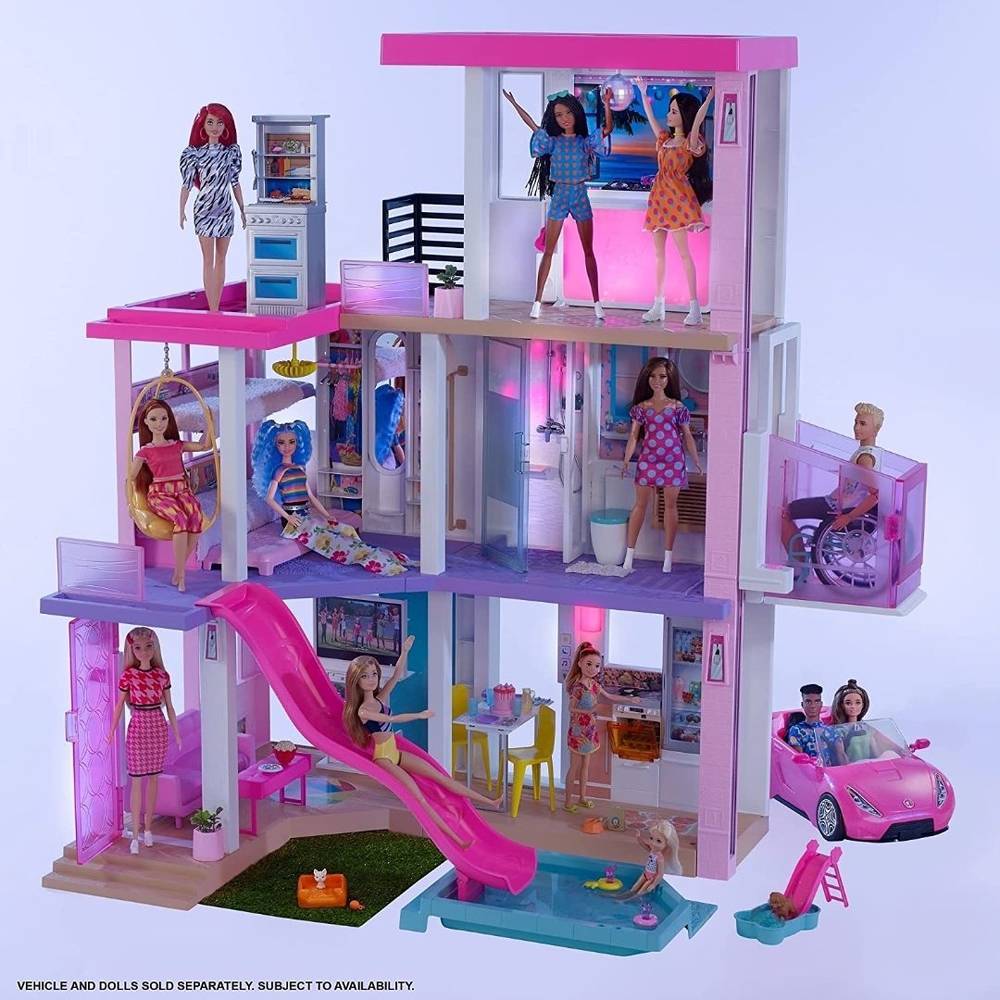 Playset Barbie com Boneca - Casa Mobiliada 360 Graus - Mattel