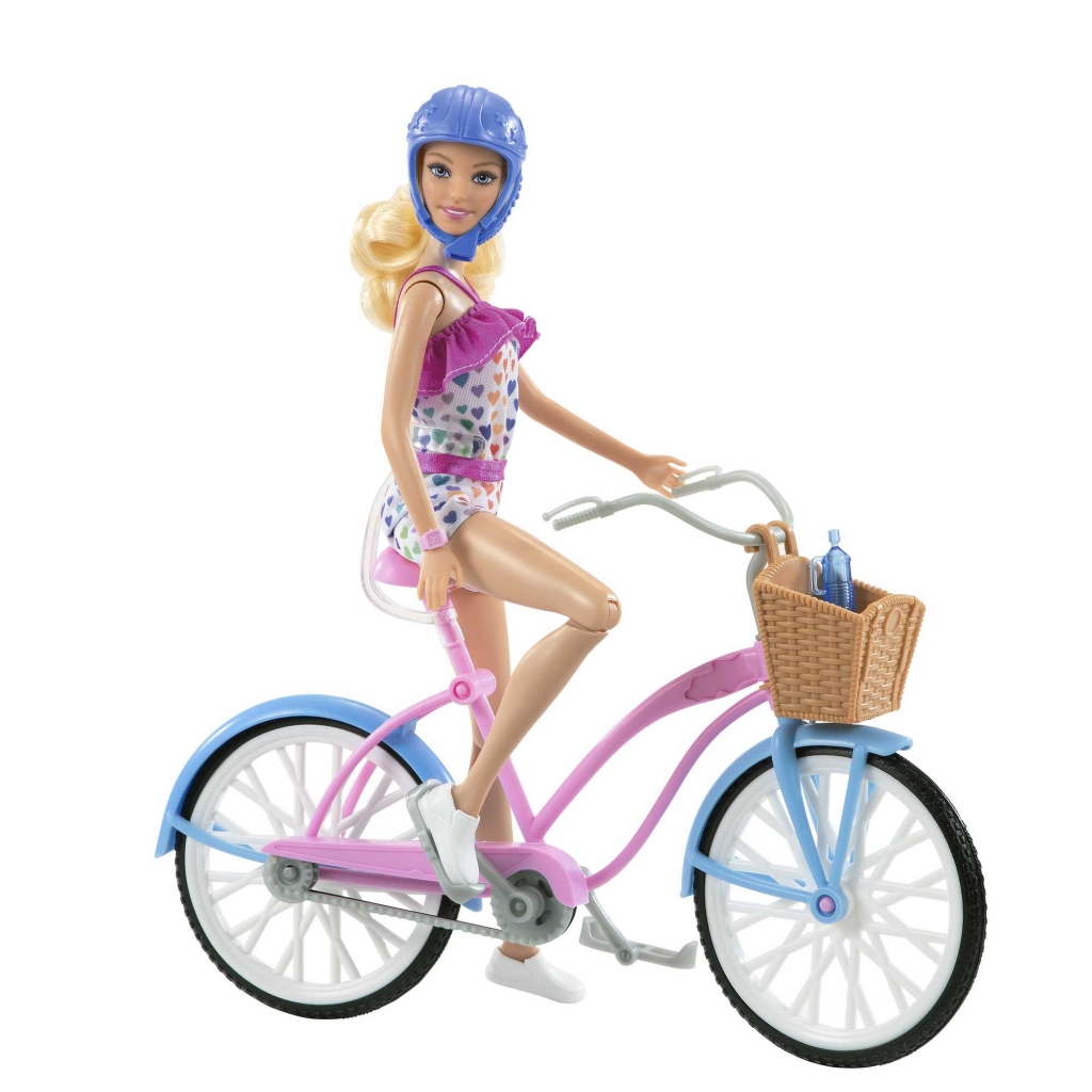 Barbie Ciclista Na Bicileta - Mattel HBY28 - Noy Brinquedos