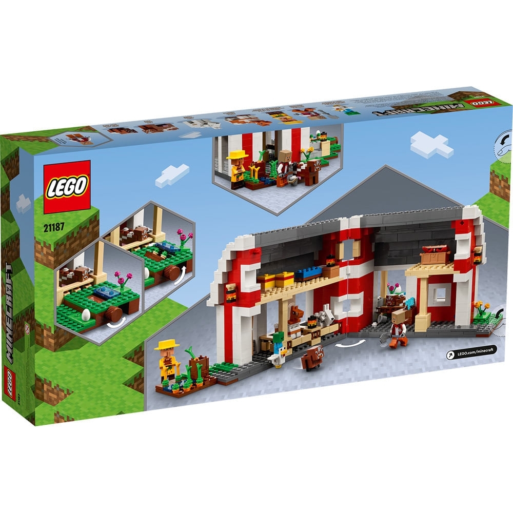 O Celeiro Vermelho Lego Minecraft - Lego 21187 - Noy Brinquedos