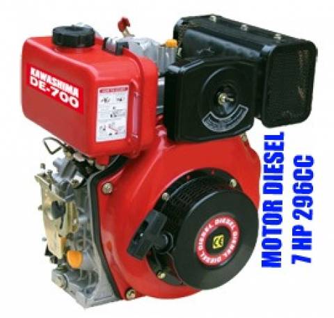 Motor diesel estacionário Kawashima DE-700 7hp 296cc partida elétrica