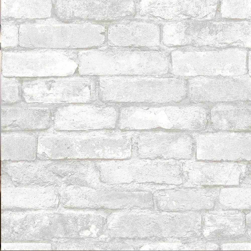 Papel De Parede Adesivo Pedra De Muro Branca Lavável Pe29