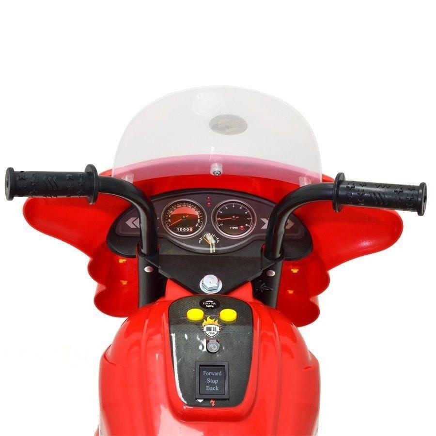 Moto eletrica triciclo infantil policial com iluminacao
