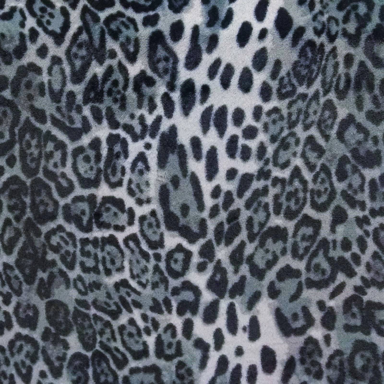 Tecido Tricoline Estampada Animal Print Leopardo cor 02 (Dourado e Preto)