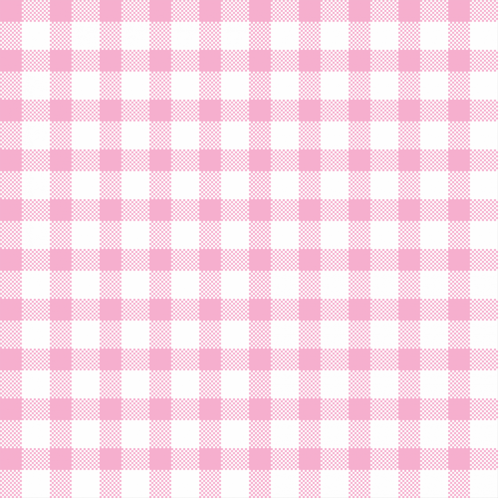 Tricoline Xadrez Médio Rosa e Branco - 100% algodão - Bem Tecidos