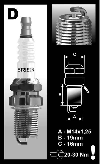 VELAS IGNIÇÃO BRISK RACING DR10S GRAU 9 JOGO