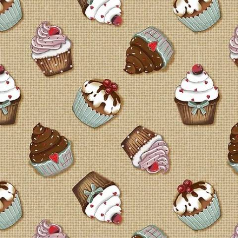 Cupcake Fundo Bege