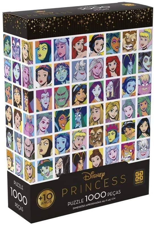 Quebra-Cabeça - Disney Princesas - 1000 Peças - Grow - superlegalbrinquedos