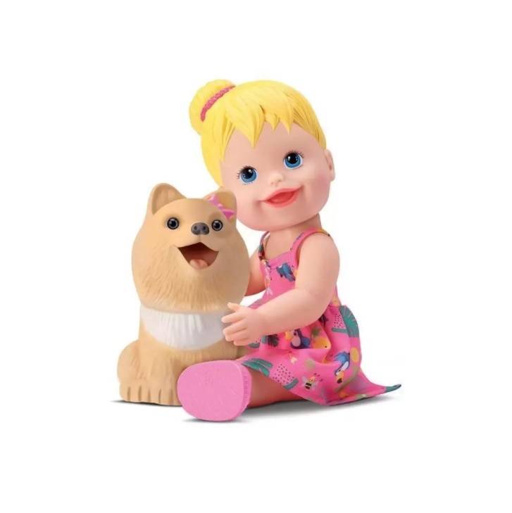 Boneca My Little Collection Com Pet - Divertoys