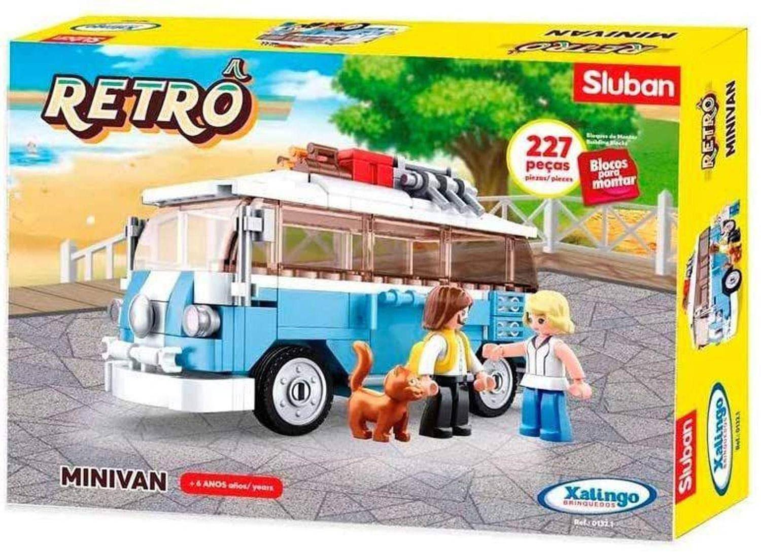 Blocos de Montar Minivan Retro 227 Peças - Xalingo 