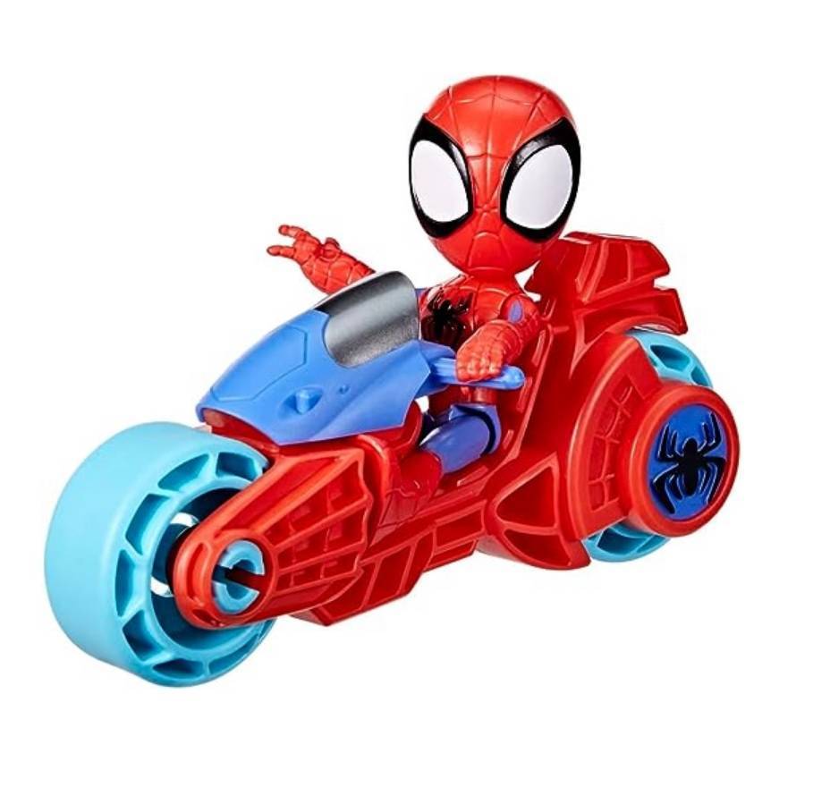 Boneco Homem Aranha com Moto Spidey Friends - Hasbro