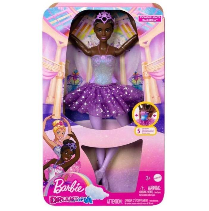 Barbie Bailarina Luzes Brilhantes Negra - Mattel