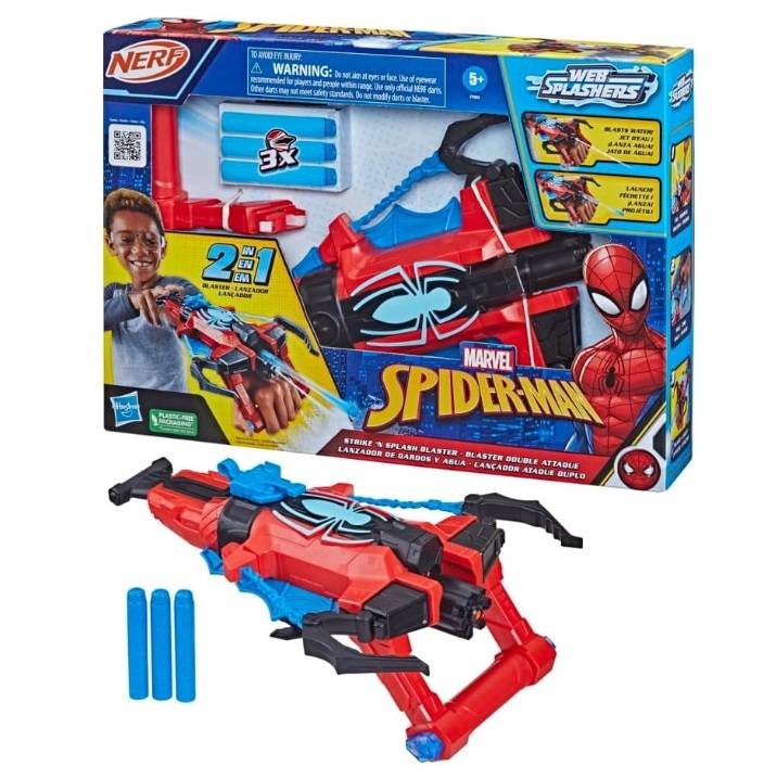 Lançador Homem Aranha Nerf 2 em 1 Dardos e Agua - Hasbro