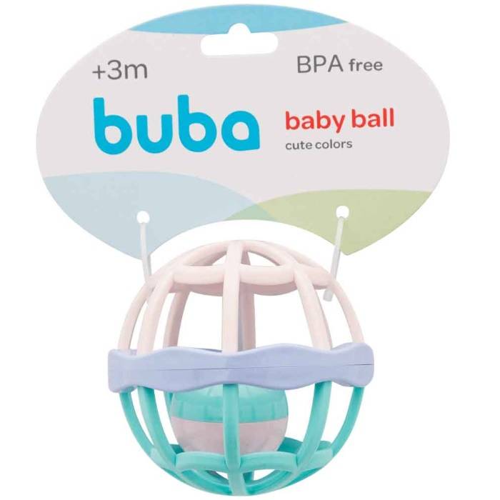 Chocalho Baby Ball Cute Rosa - Buba