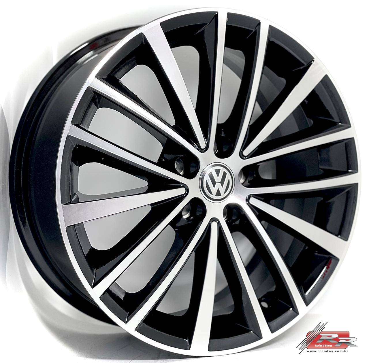 Jogo De Roda Vw Jetta Replica Scorro S X Diamantada Preto X