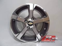 JOGO DE RODA GM ONIX LTZ REPLICA SCORRO S259 15X6 DIAMANTADA GRAFITE 4X100 ET 40