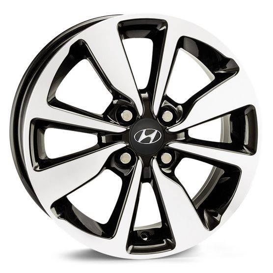 RODA NOVO HB20 S13 ARO 14  PRETO DE PRETO DIAMANTADO