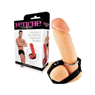 Anel Peniano de Metal Para Retração Testicular Cock Ring - Fetiche Play Girl