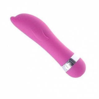 Vibrador Golfinho Aveludado Multivelocidade 11 x 2,5 cm Rosa