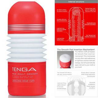 Masturbador Tenga Rolling Head Cup - simula a posição ela por cima, vaginal