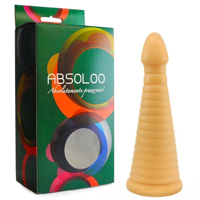 Cone Anal Big Toys Plug Pirâmide 27 x 2~9 cm Cor Pele