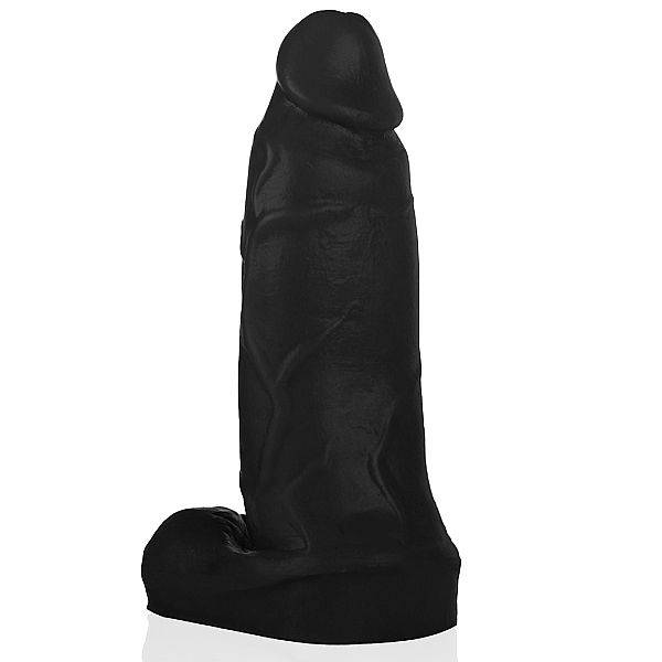 Pênis de Borracha Negro Com Escroto Realístico 16 x 4,5 cm