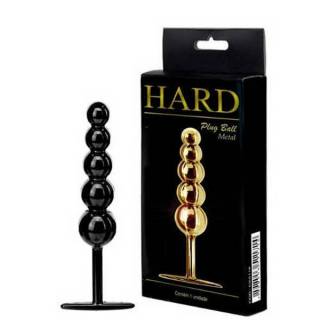 Plug Bolas Escalonadas Hard Metal Preto 