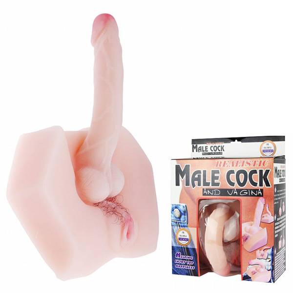Hermafrodita Pênis com Vagina e Vibrador Male Cock 